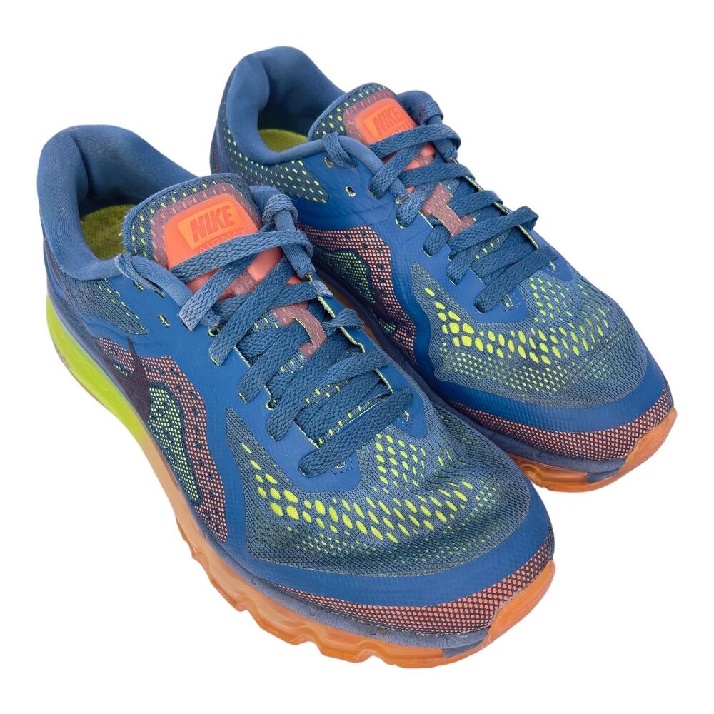 Nike Air Max 2014 Night Factor Blue / Black / Atomic Orange / Volt Size 8 US
